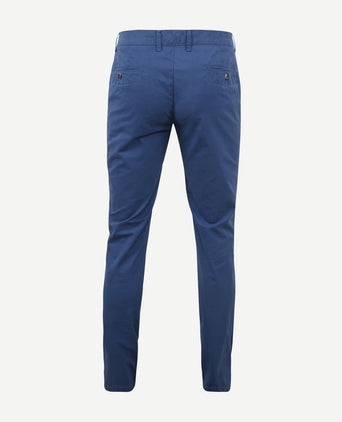Suitable Plato chino blauw | Slim-fit