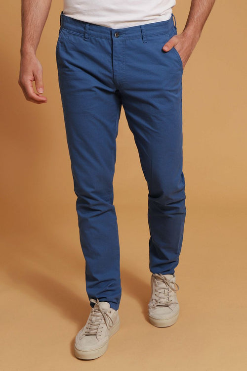 Suitable Plato chino blauw | Slim-fit