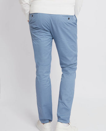 Suitable Plato chino blauw | Slim-fit