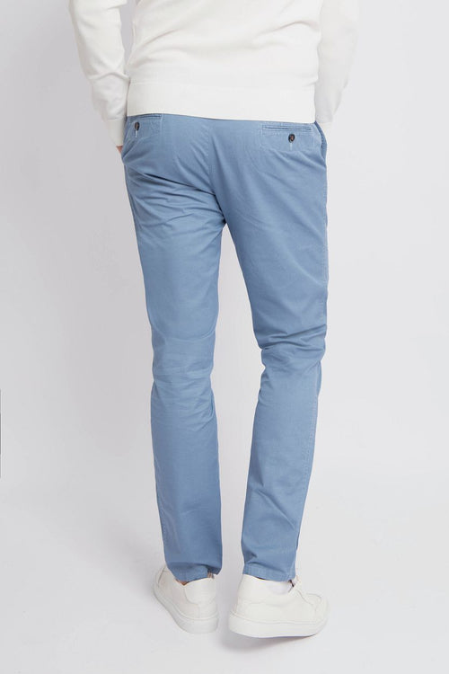 Suitable Plato chino blauw | Slim-fit