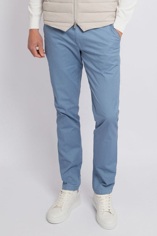 Suitable Plato chino blauw | Slim-fit