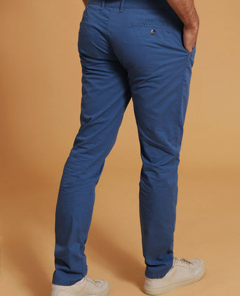 Suitable Plato chino blauw | Slim-fit