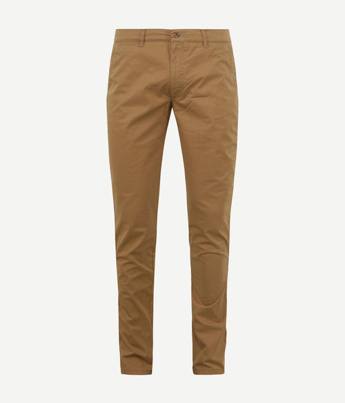 Suitable Plato chino cognac | Slim-fit