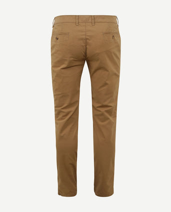 Suitable Plato chino cognac | Slim-fit