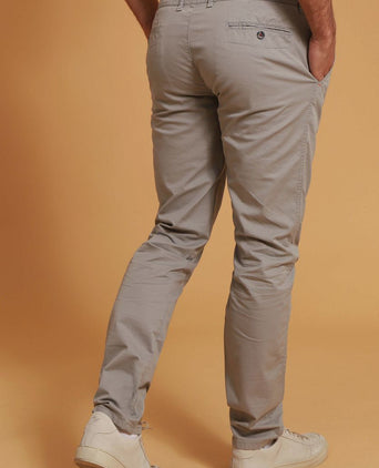 Suitable Plato chino grijs | Slim-fit