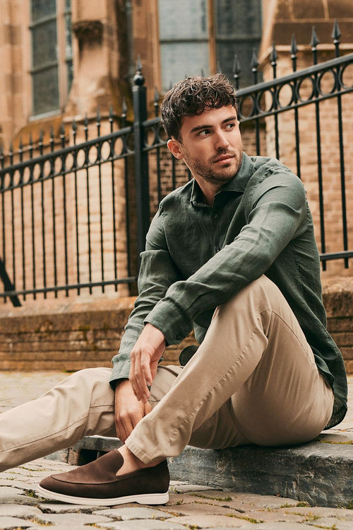 Suitable Plato chino khaki | Slim-fit