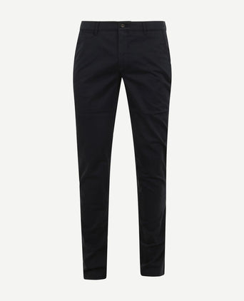 Suitable Plato chino donkerblauw | Slim-fit