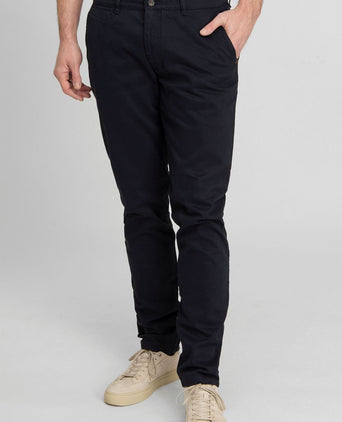 Suitable Plato chino donkerblauw | Slim-fit