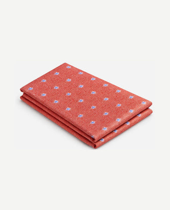 Zijde pochet blue star rood