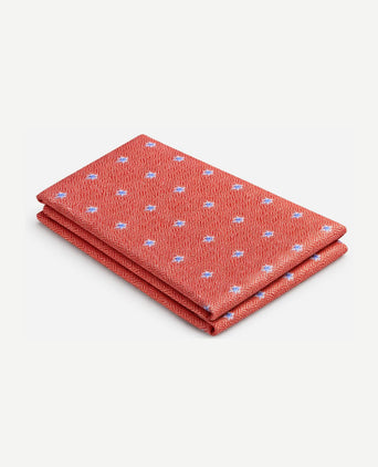 Zijde pochet blue star rood