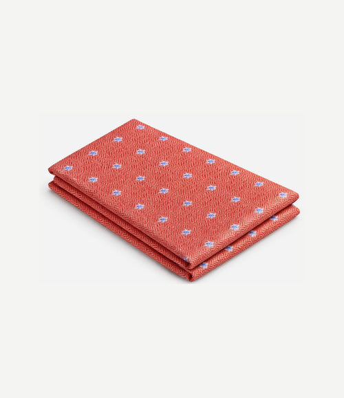 Zijde pochet blue star rood