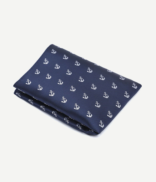 Suitable pochet anker donkerblauw