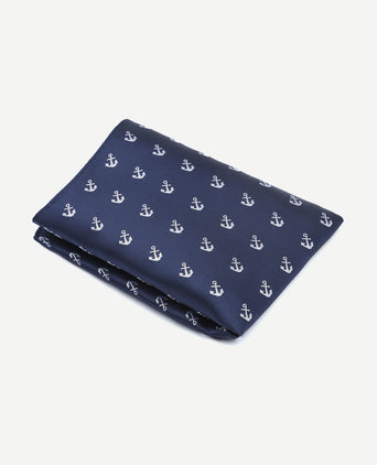 Pochet anker donkerblauw