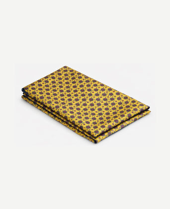 Pochet reversible bloem en geel