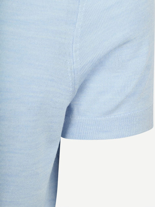 Polo merinowol lichtblauw