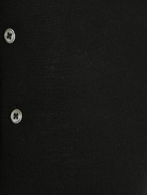 Polo merinowol zwart