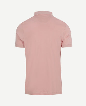 Liquid poloshirt lichtroze