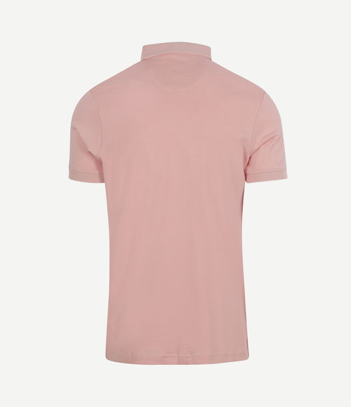 Liquid poloshirt lichtroze