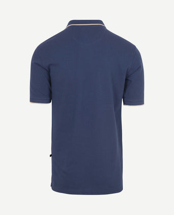 Respect polo tip ferry denim blauw