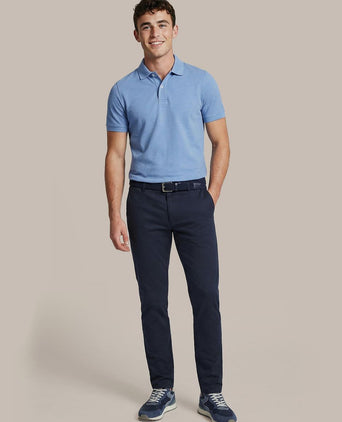 Polo mel pique mid blue