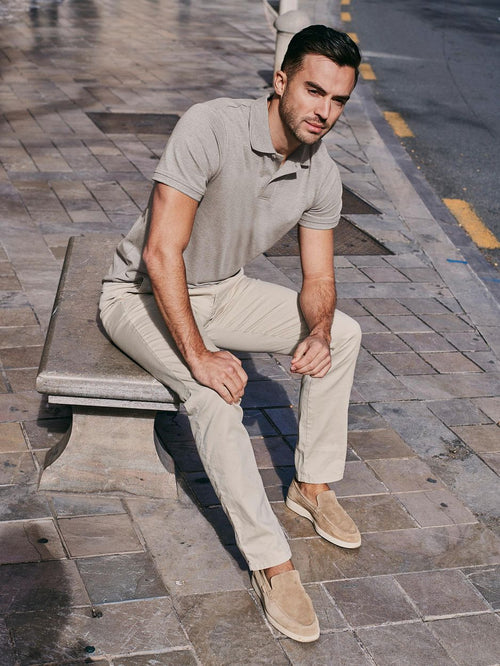 Poloshirt mel pique sand