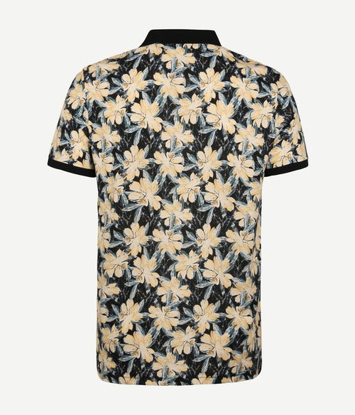Polo bloemen donkerblauw donkerblauw