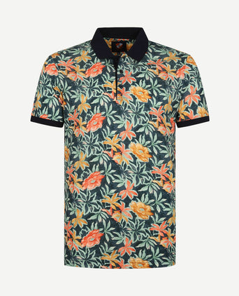 Polo bloemen groen