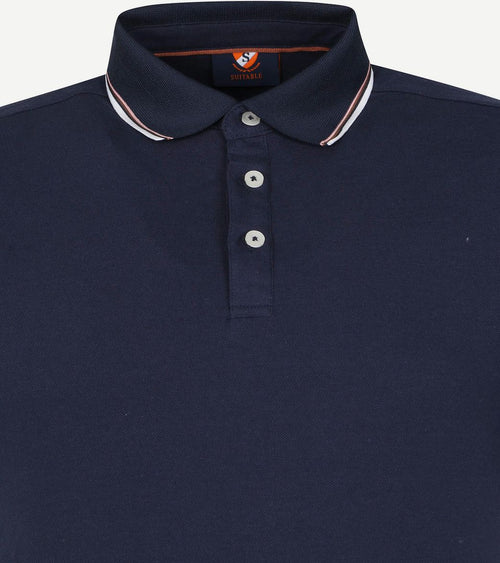 Suitable polo jesse donkerblauw | Slim-fit