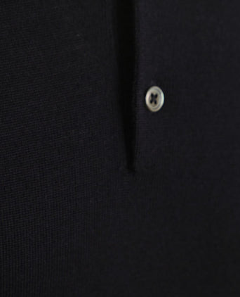 Suitable polo merinowol donkerblauw