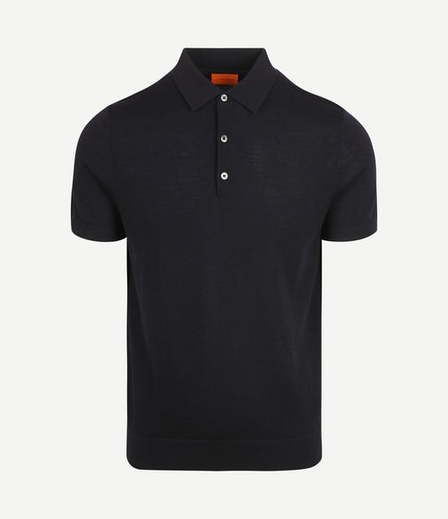 Polo rishi merinowol donkerblauw