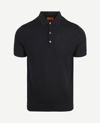 Polo rishi merinowol donkerblauw