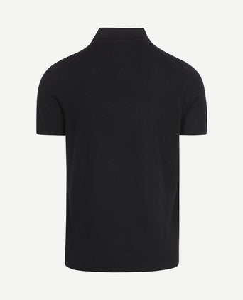 Polo rishi merinowol donkerblauw