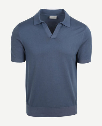 Suitable polo riva compact denim blauw
