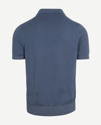 Suitable polo riva compact denim blauw