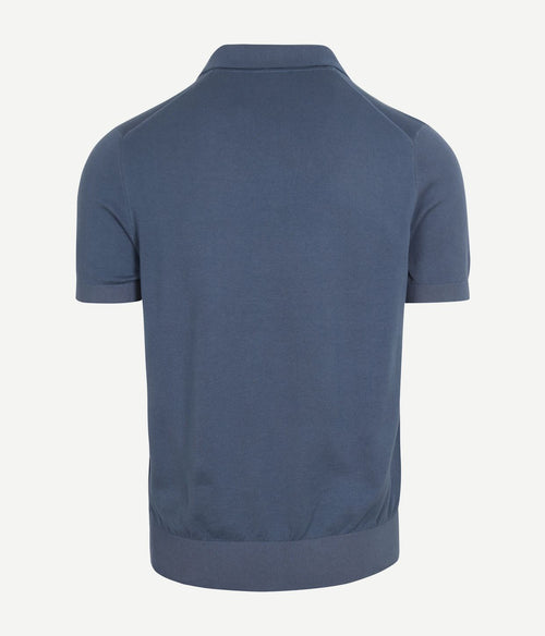 Suitable polo riva compact denim blauw