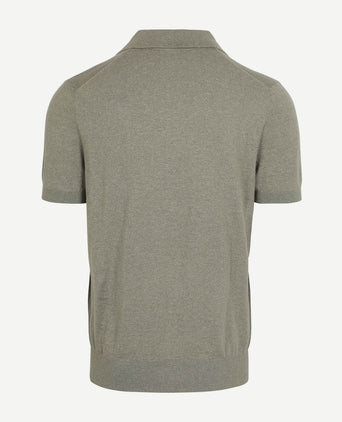 Suitable polo riva linnen groen