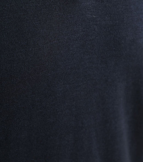 Suitable polo riva linnen donkerblauw