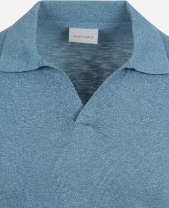Suitable polo riva linnen petrol