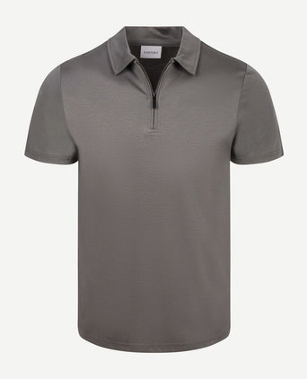 Poloshirt silky grijs