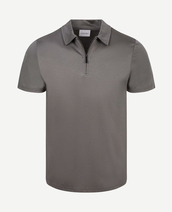 Poloshirt silky grijs