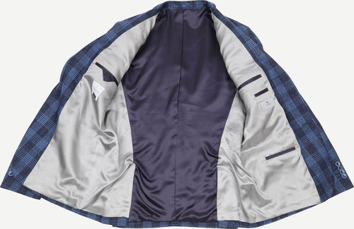Suitable prestige colbert amqui ruit blauw