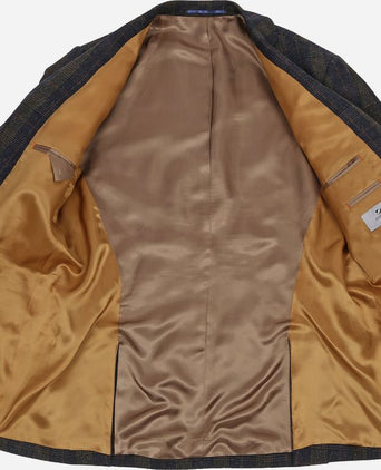 Suitable prestige colbert deloro ruit donkerblauw