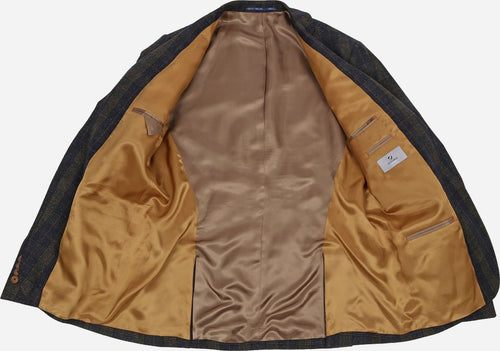 Suitable prestige colbert deloro ruit donkerblauw