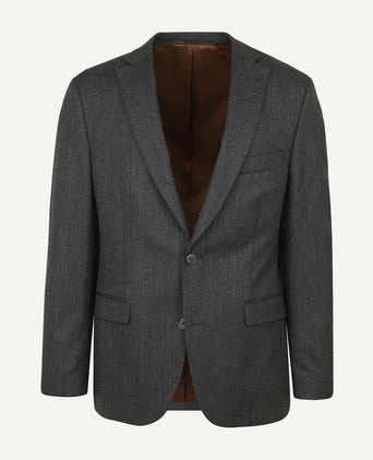Suitable prestige colbert wol herringbone grijs