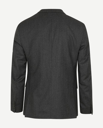 Suitable prestige colbert wol herringbone grijs