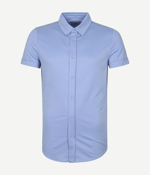 Suitable prestige earl short sleeve overhemd lichtblauw
