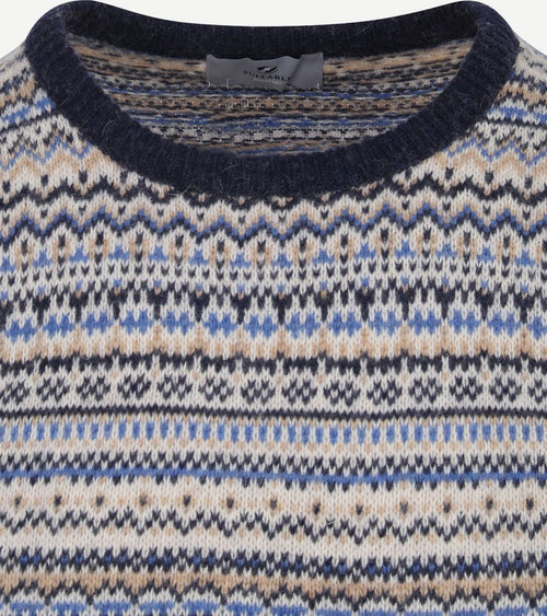 Suitable prestige fair isle pullover beige