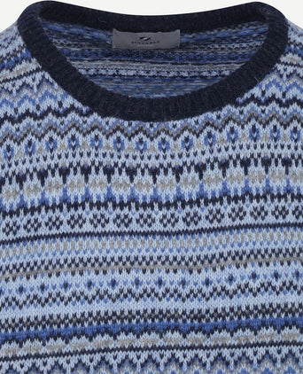 Suitable prestige fair isle pullover blauw