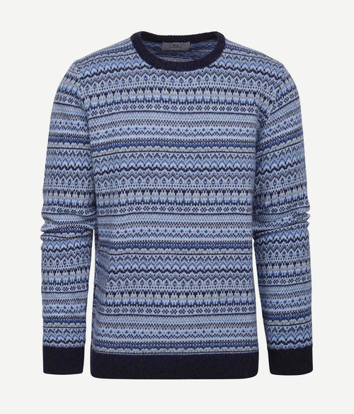 Prestige fair isle pullover blauw