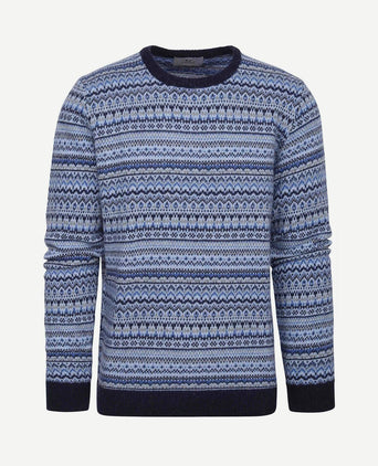Prestige fair isle pullover blauw
